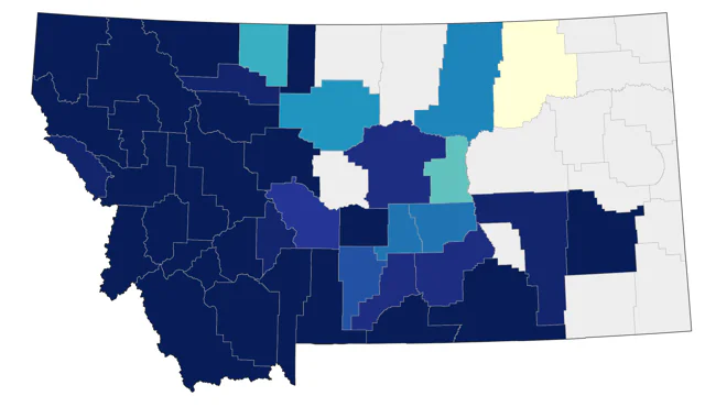 Barrow's Goldeneye county map
