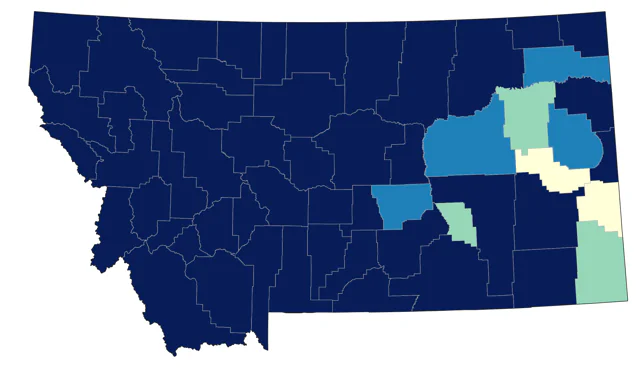 Belted Kingfisher county map