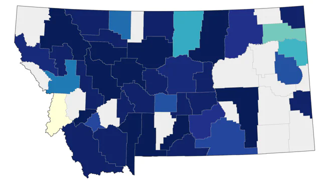Black-bellied Plover county map