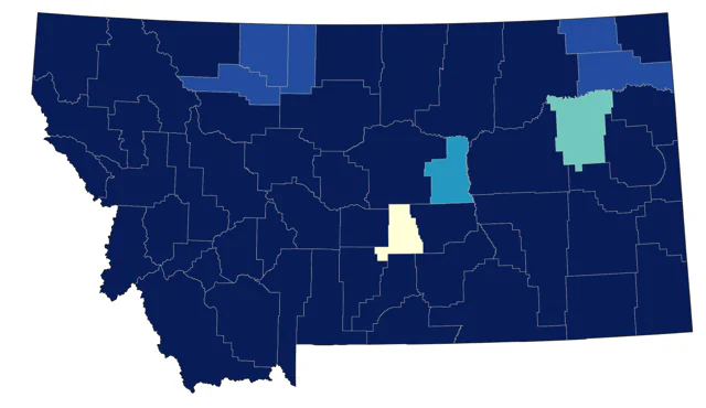 Black-headed Grosbeak county map