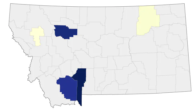 Black-legged Kittiwake county map