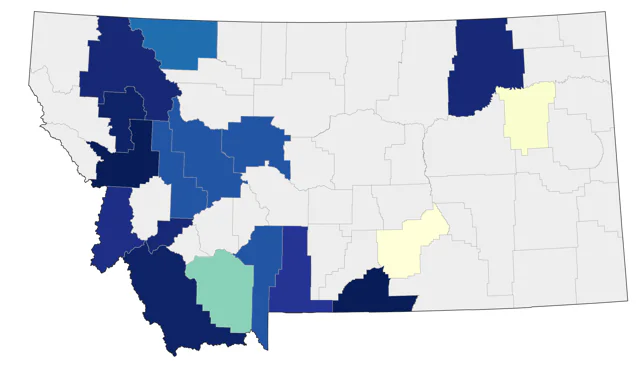 Black Scoter county map