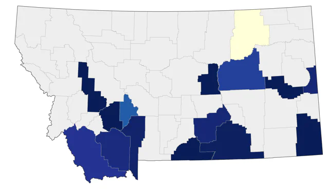Blue-gray Gnatcatcher county map