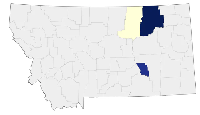 Blue-winged Warbler county map