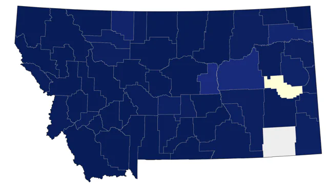 Bohemian Waxwing county map