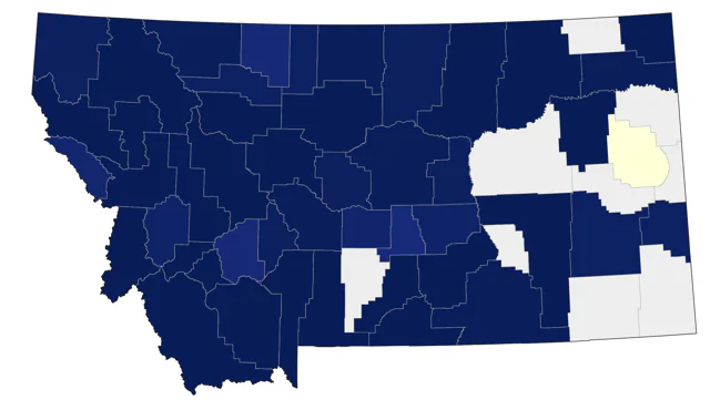 Bonaparte's Gull county map