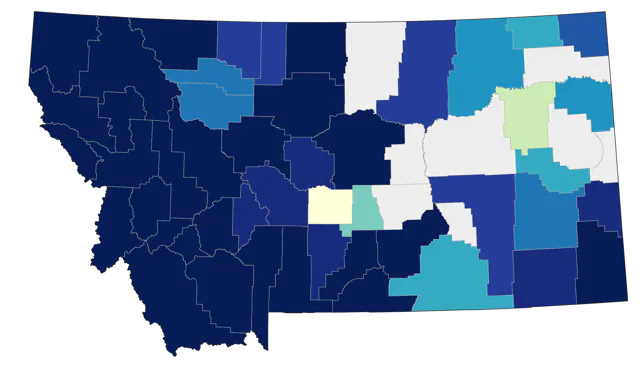 Brown Creeper county map