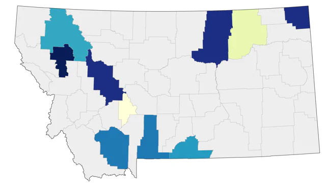 Buff-breasted Sandpiper county map