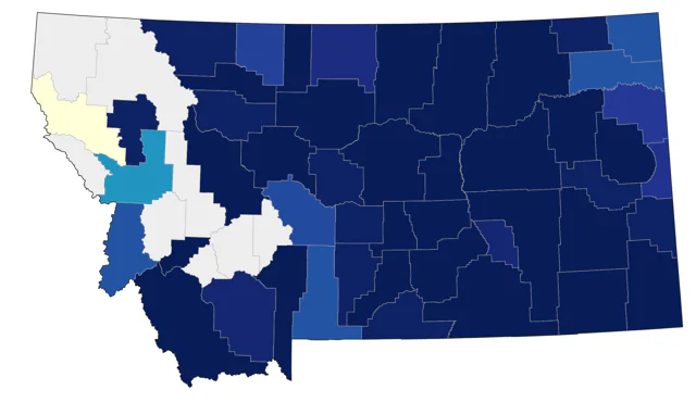 Burrowing Owl county map