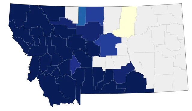 Calliope Hummingbird county map