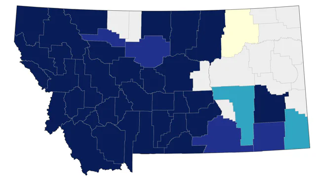 Cassin's Finch county map