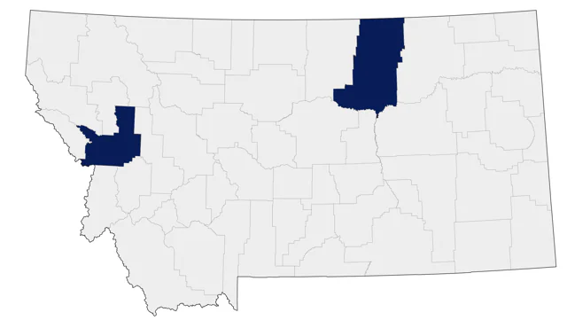 Cassin's Sparrow county map