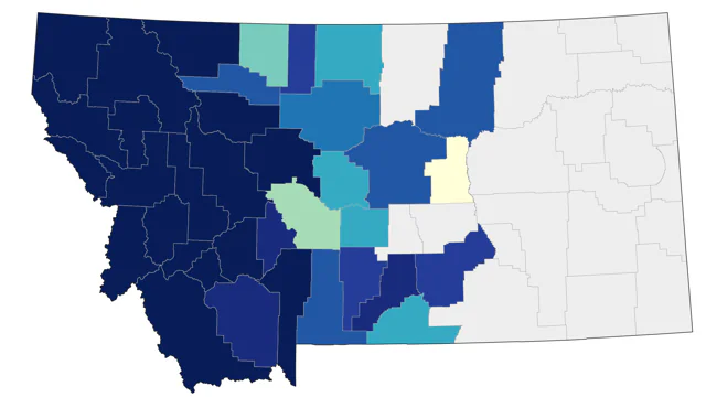 Cassin's Vireo county map