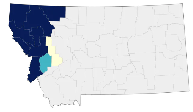 Chestnut-backed Chickadee county map