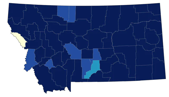 Clay-colored Sparrow county map