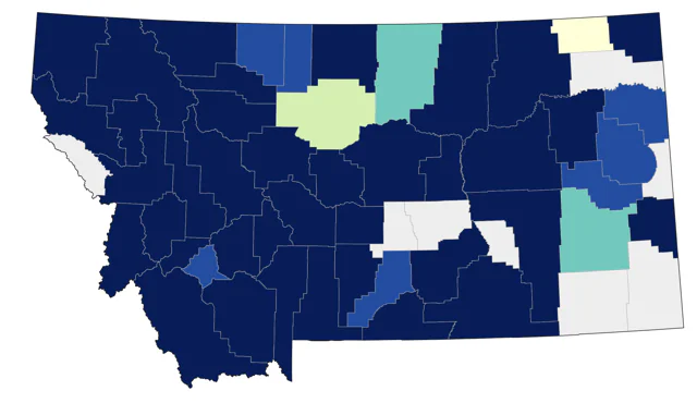 Common Loon county map