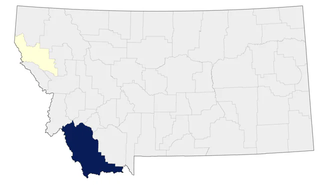 Crested Caracara county map