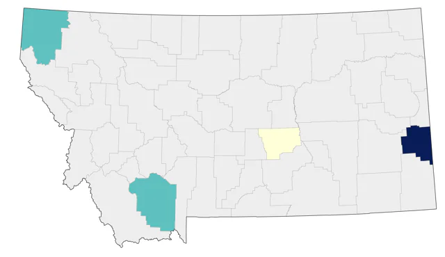 Curve-billed Thrasher county map