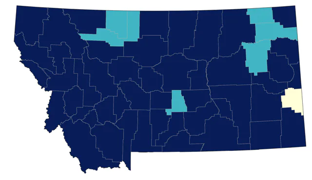 Downy Woodpecker county map