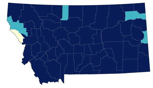 Eared Grebe county map
