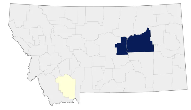 Eastern Meadowlark county map