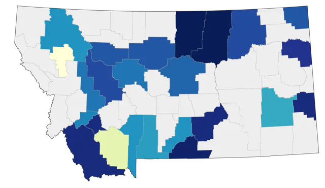 Eastern Phoebe county map
