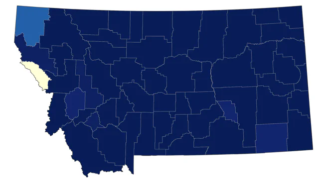Ferruginous Hawk county map