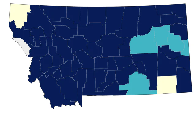 Franklin's Gull county map