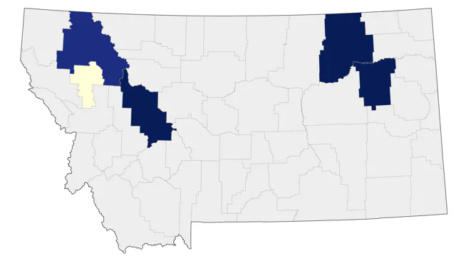 Glaucous-winged Gull county map