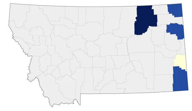 Great Crested Flycatcher county map