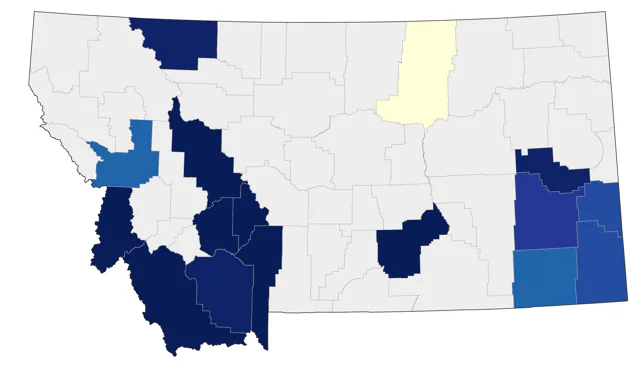 Great-tailed Grackle county map