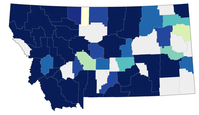 Greater Scaup county map