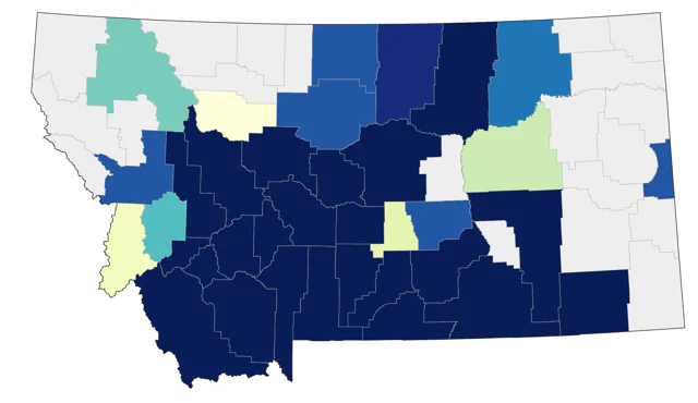 Green-tailed Towhee county map