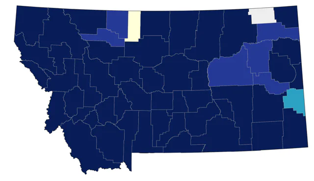 Hairy Woodpecker county map