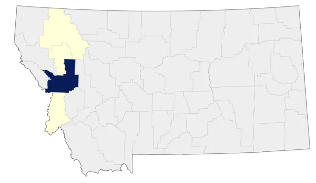 Harris's Hawk county map