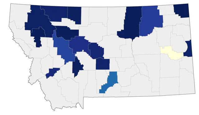 Hudsonian Godwit county map