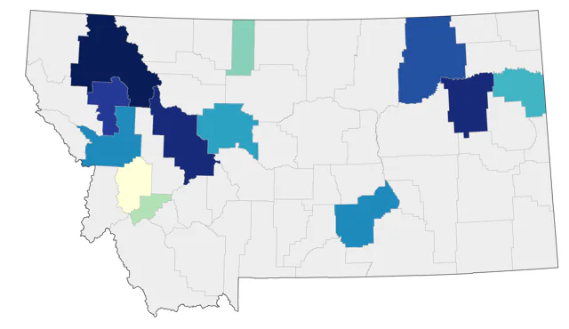 Iceland Gull county map