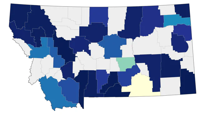 Indigo Bunting county map