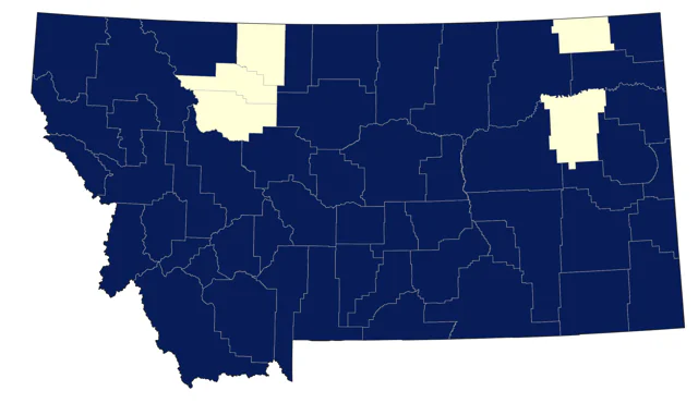 Lazuli Bunting county map