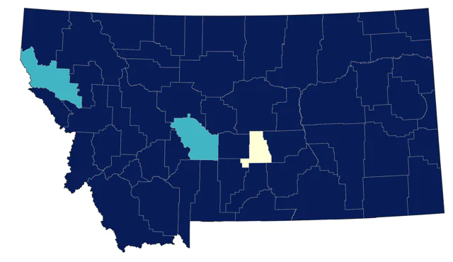 Least Flycatcher county map