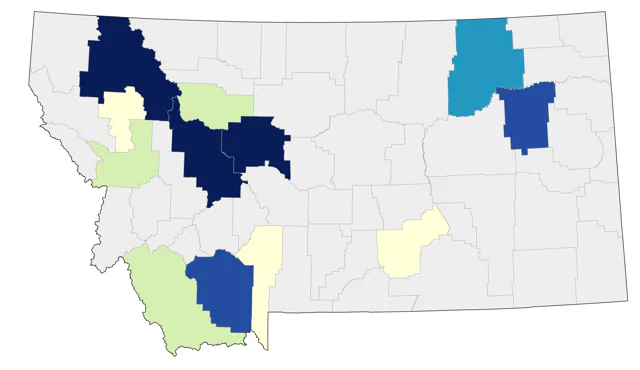 Lesser Black-backed Gull county map