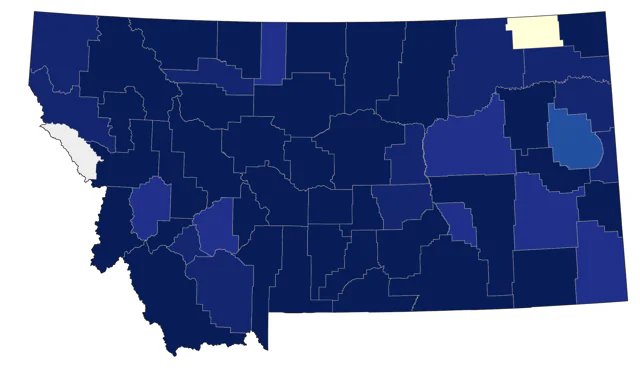 Lesser Yellowlegs county map