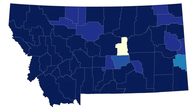 Lincoln's Sparrow county map