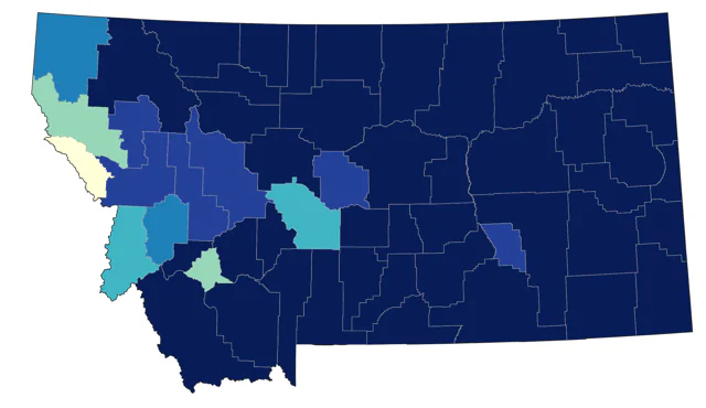 Loggerhead Shrike county map
