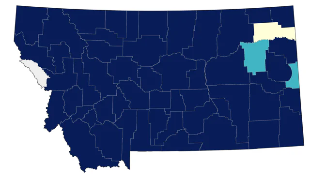 Long-billed Curlew county map