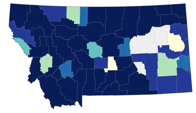 Long-billed Dowitcher county map