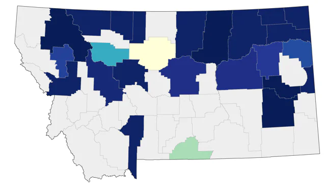 Magnolia Warbler county map