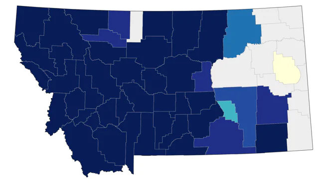 Mountain Chickadee county map