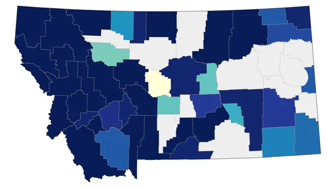 Nashville Warbler county map