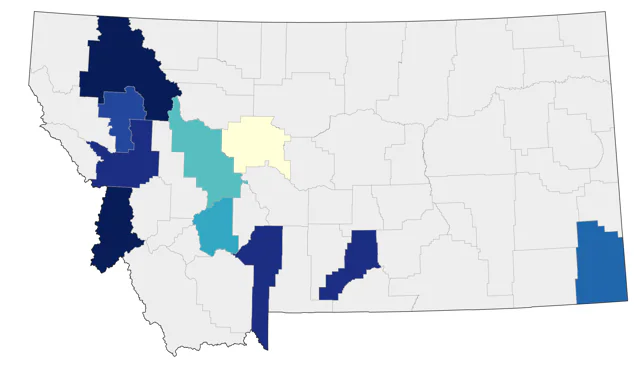 Northern Bobwhite county map